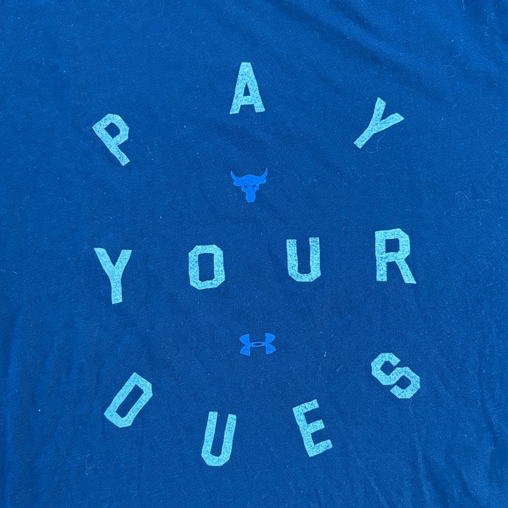 Under Armour Women’s Project Rock Navy T-Shirt Large - Picture 6 of 9